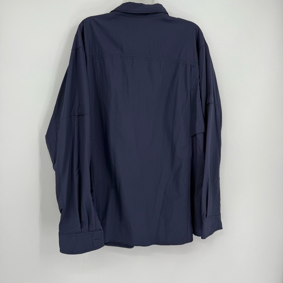 Columbia Shirt Mens XXL Blue Long Sleeve Vented Utility Silver Ridge AM7453 NEW - Picture 7 of 10